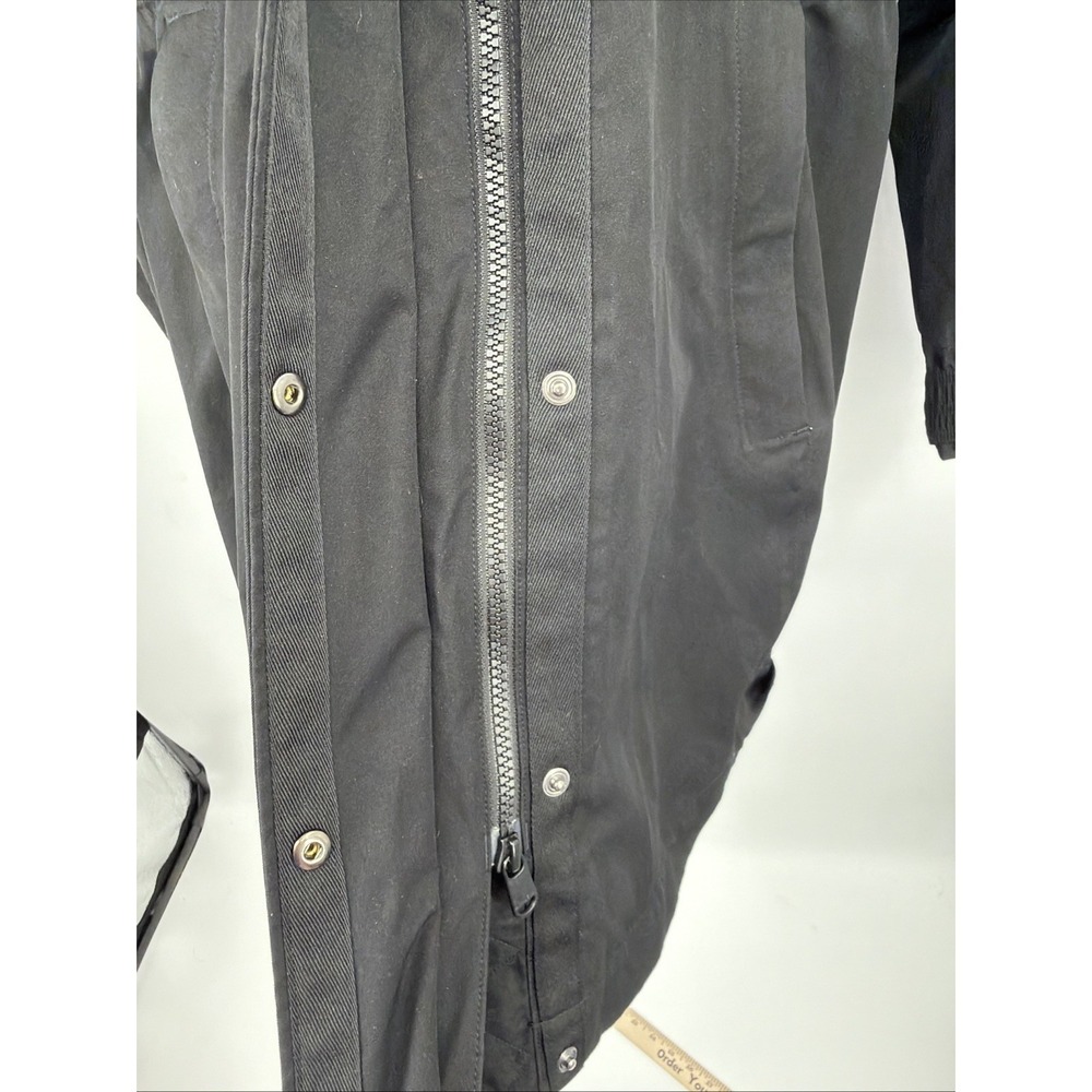 Athleta Women's Black Rainout Sutro Long Trench Coat Jacket Size XXS - Picture 13 of 16